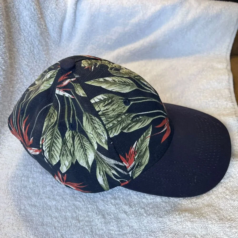 Mens Womens Tropical Floral Baseball Cap 100% Cotton Hawaiian Sun Hat